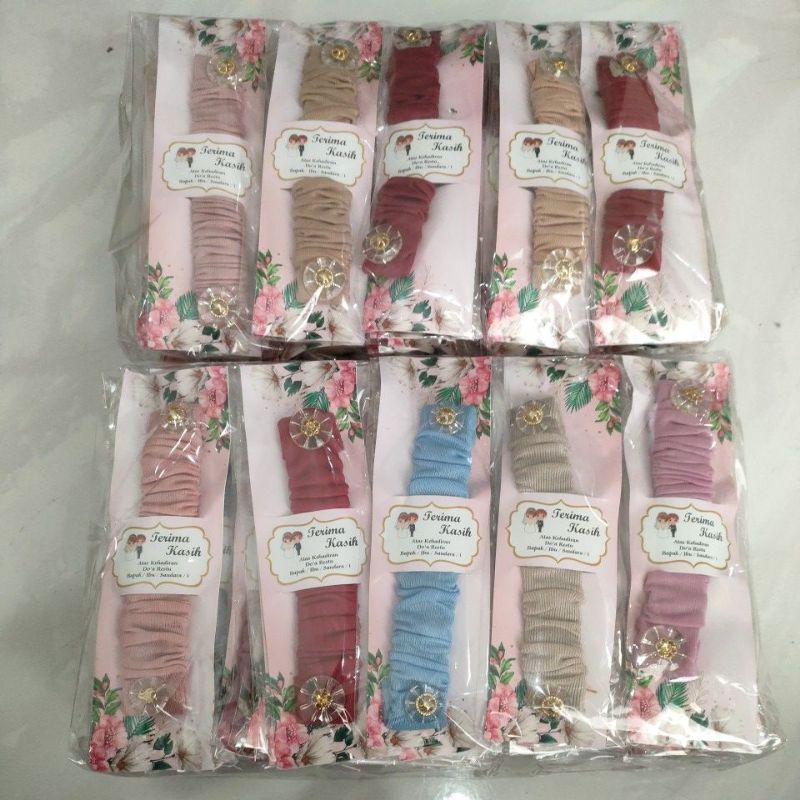 konektor masker hijab kretek ISI 100  - tali masker hijab - pengait masker hijab kancing motif - tal