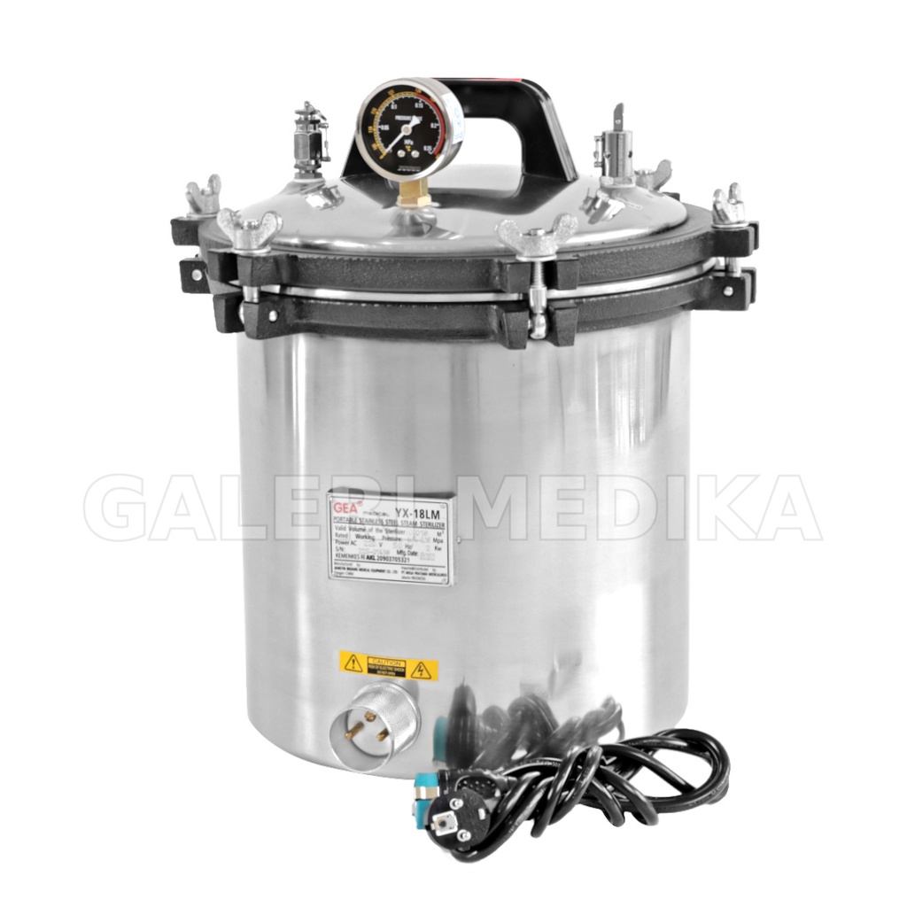 Autoclave GEA YX-18 LM 18 Liter - Portable Stainless Steel Steam Sterilizer