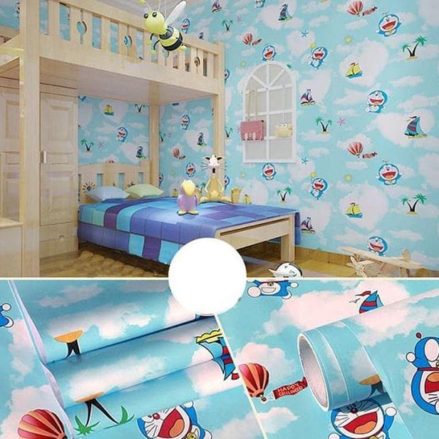 Wallpaper Dinding Sticker Doraemon Pantai