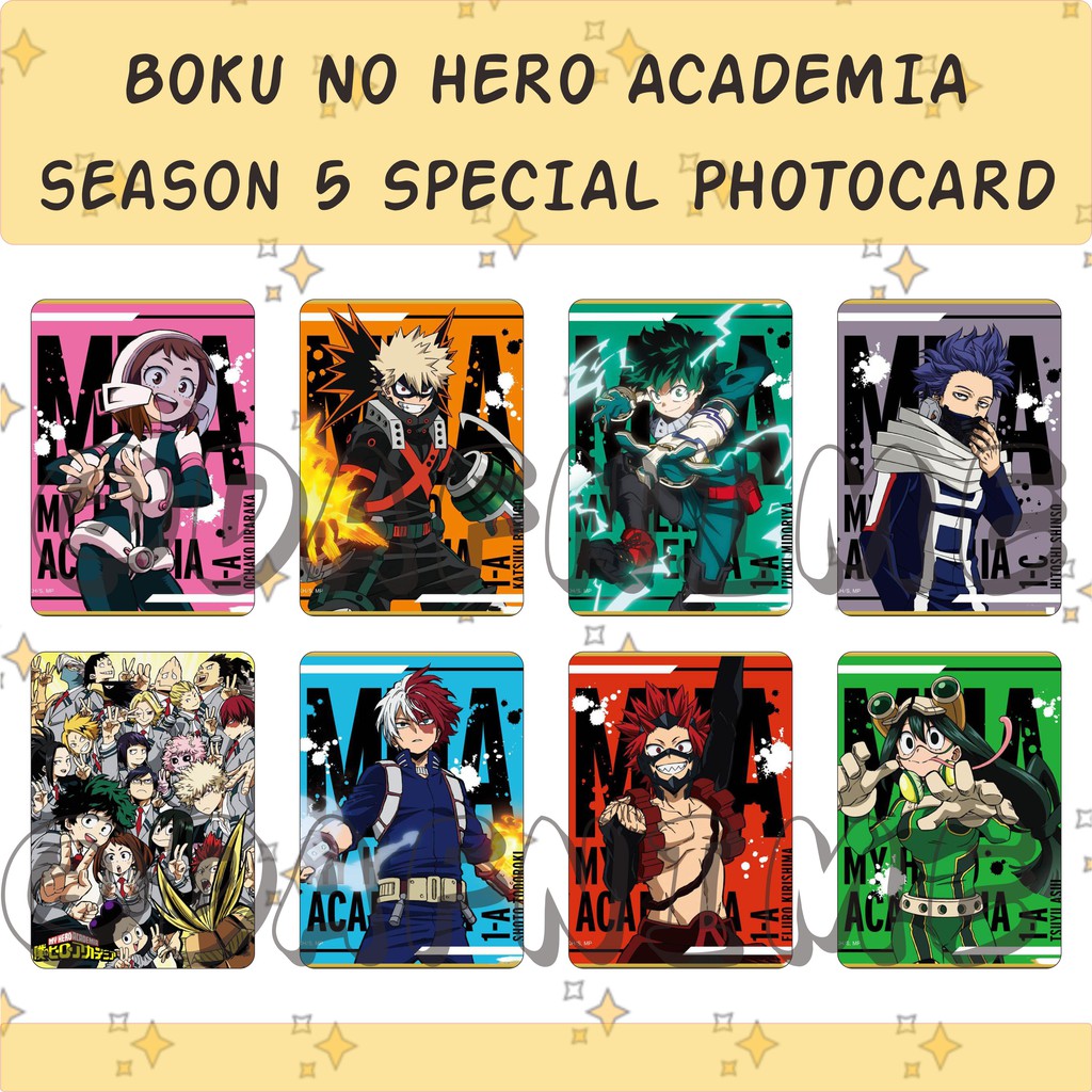 BOKU NO HERO ACADEMIA BNHA SEASON 5 SPECIAL EDITION ANIME PHOTOCARD