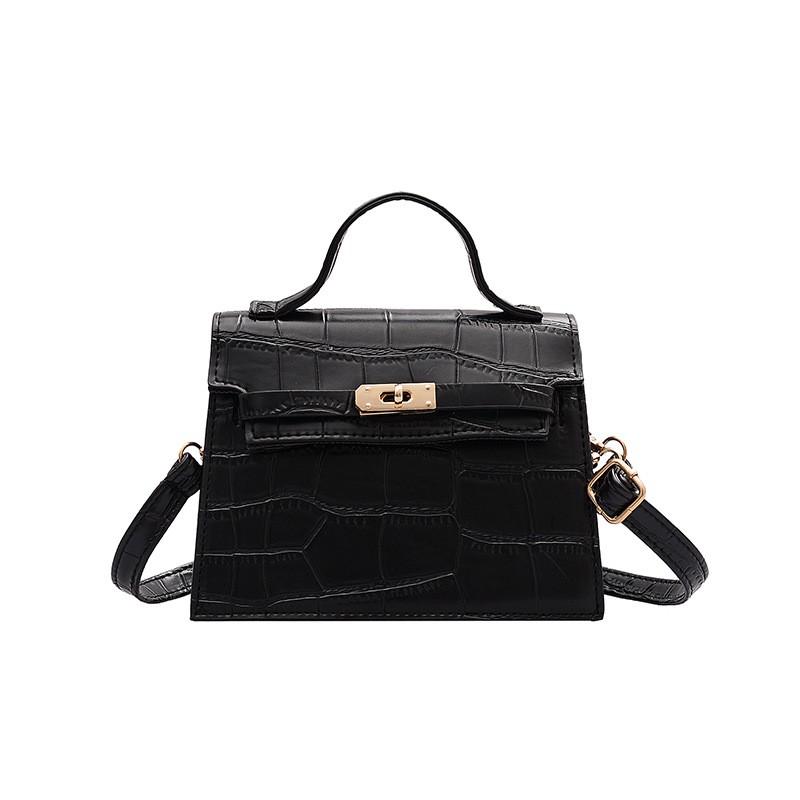 TAS SELEMPANG WANITA PESTA KULIT CROCO HITAM REGINA TA275B5 BRANDED SLING BAG BATAM IMPORT KOREA ORI