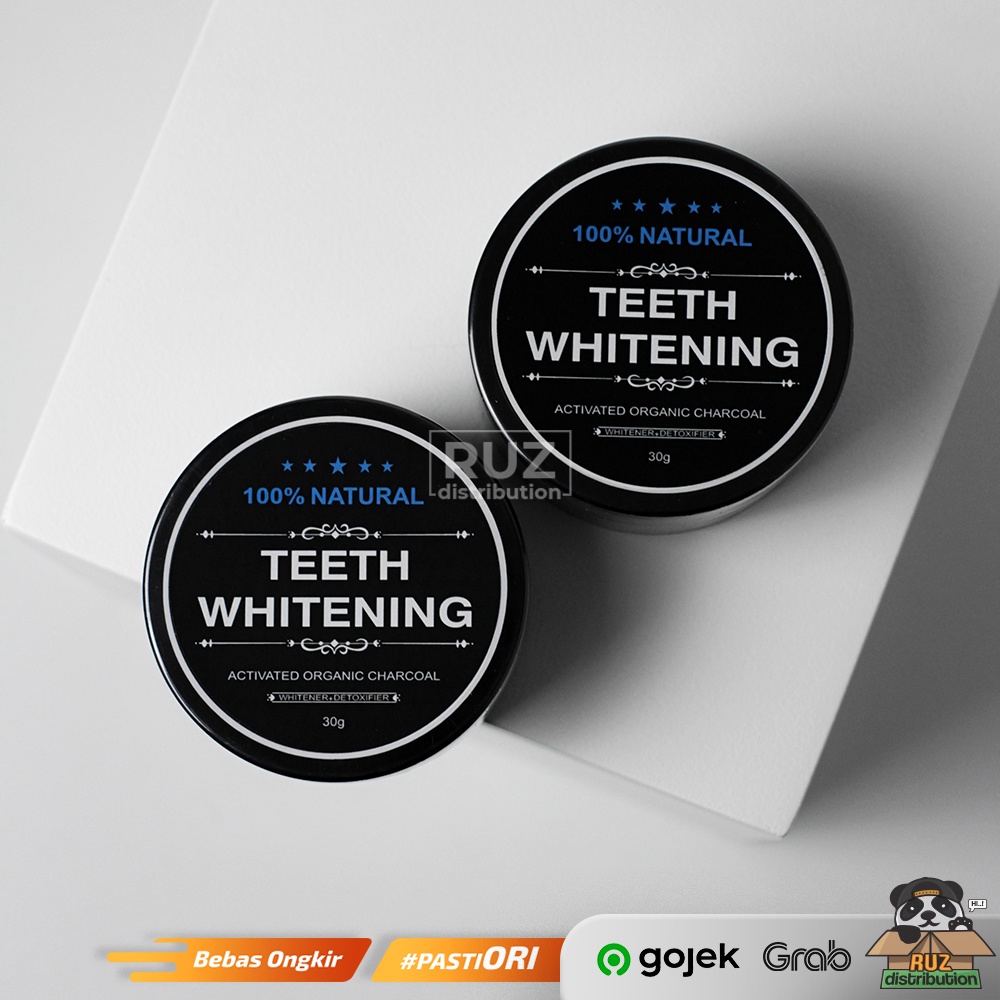 Teeth Whitening Charcoal Powder Pemutih Gigi 100% Natural