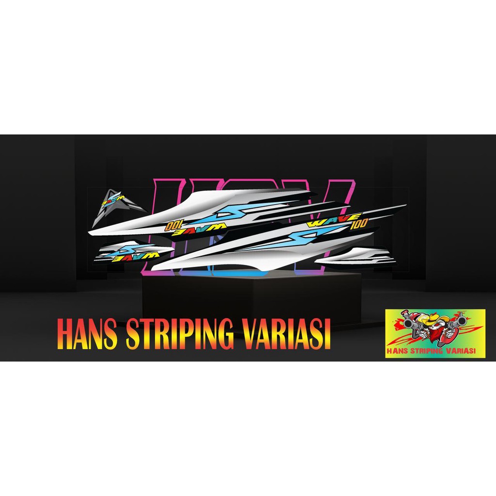 striping stiker decal supra 110 wave s