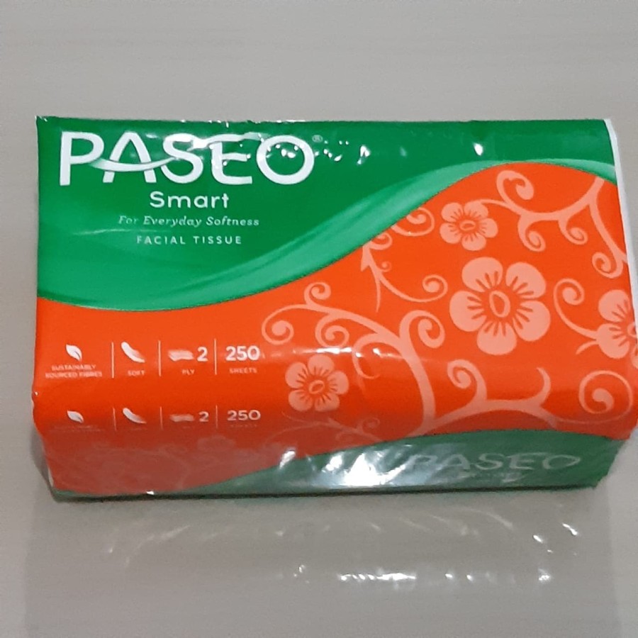 Tissue Paseo Smart 2 Ply 250 Sheets Tisu Paseo Tisue Facial 250 2ply