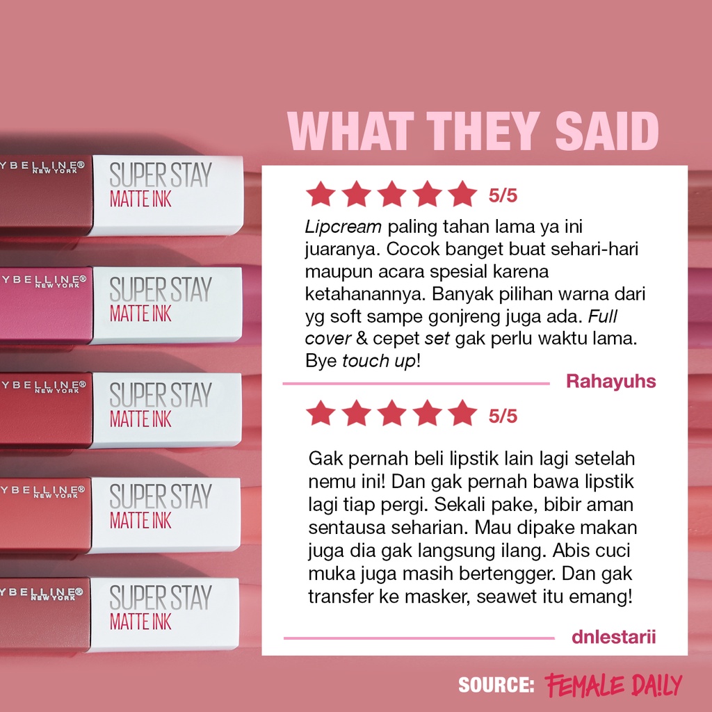 MAYBELLINE Superstay Matte Ink Lip Cream PART2