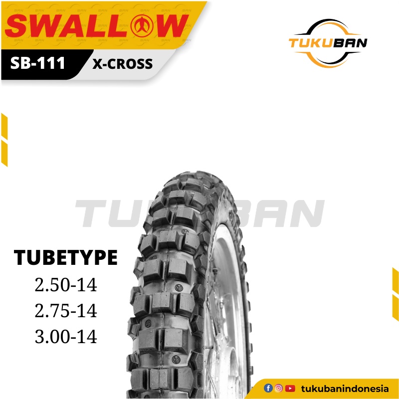 Ban Motor Trail Swallow SB-111 X-CROSS 250 275 300 Ring 14 Tubetype ban Trail motocross
