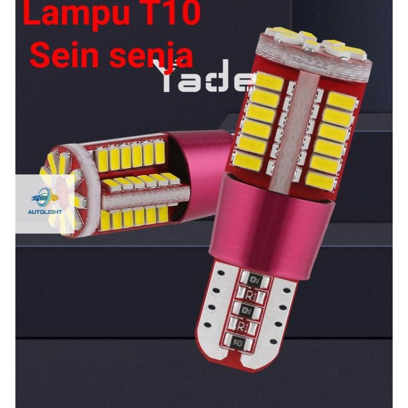 Lampu LED Mobil T10 Sen Senja Tancap Extreme Bright LED 57 DMD 4041 Canbus