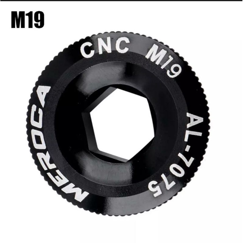 Baut Crank Meroca Tutup Baut Crank Engkol Hollowtech Sepeda Lipat Brompton MTB M19 Hitam