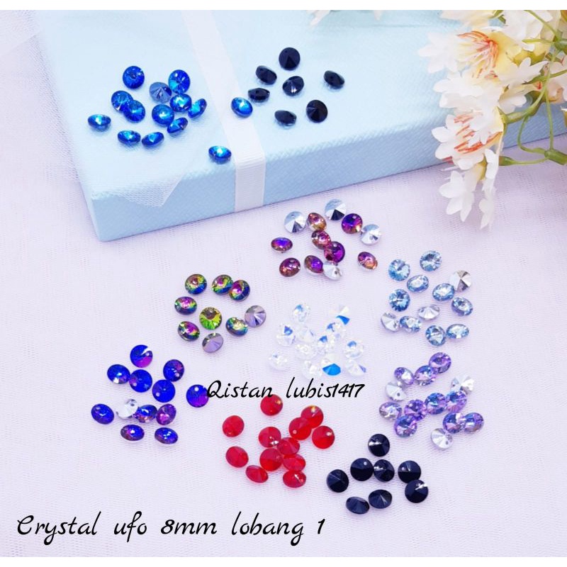 Crystal ufo 8mm 12pcs