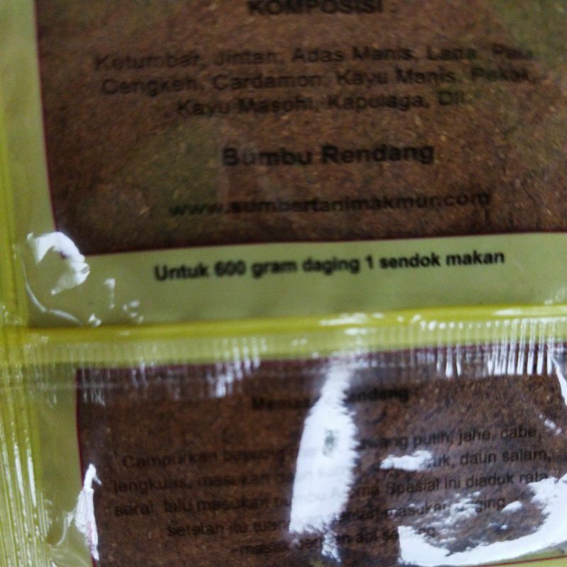 Bumbu Rendang Aroma Spesial Minang Asli