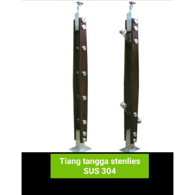 Tiang reling tangga kadar stenlies SUS 304