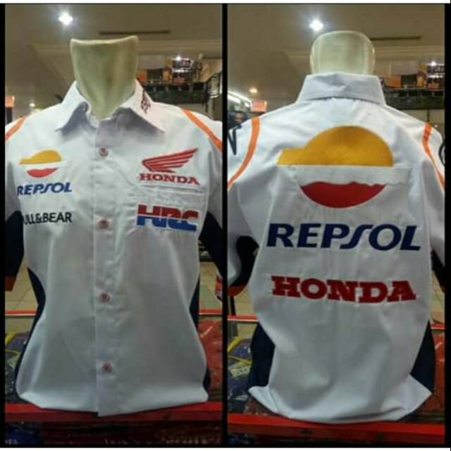 Kemeja Honda Repsol MotoGP Team - 2019 - Pull & Bear - HRC - Baju - Shirt - Bikers - MotoGP