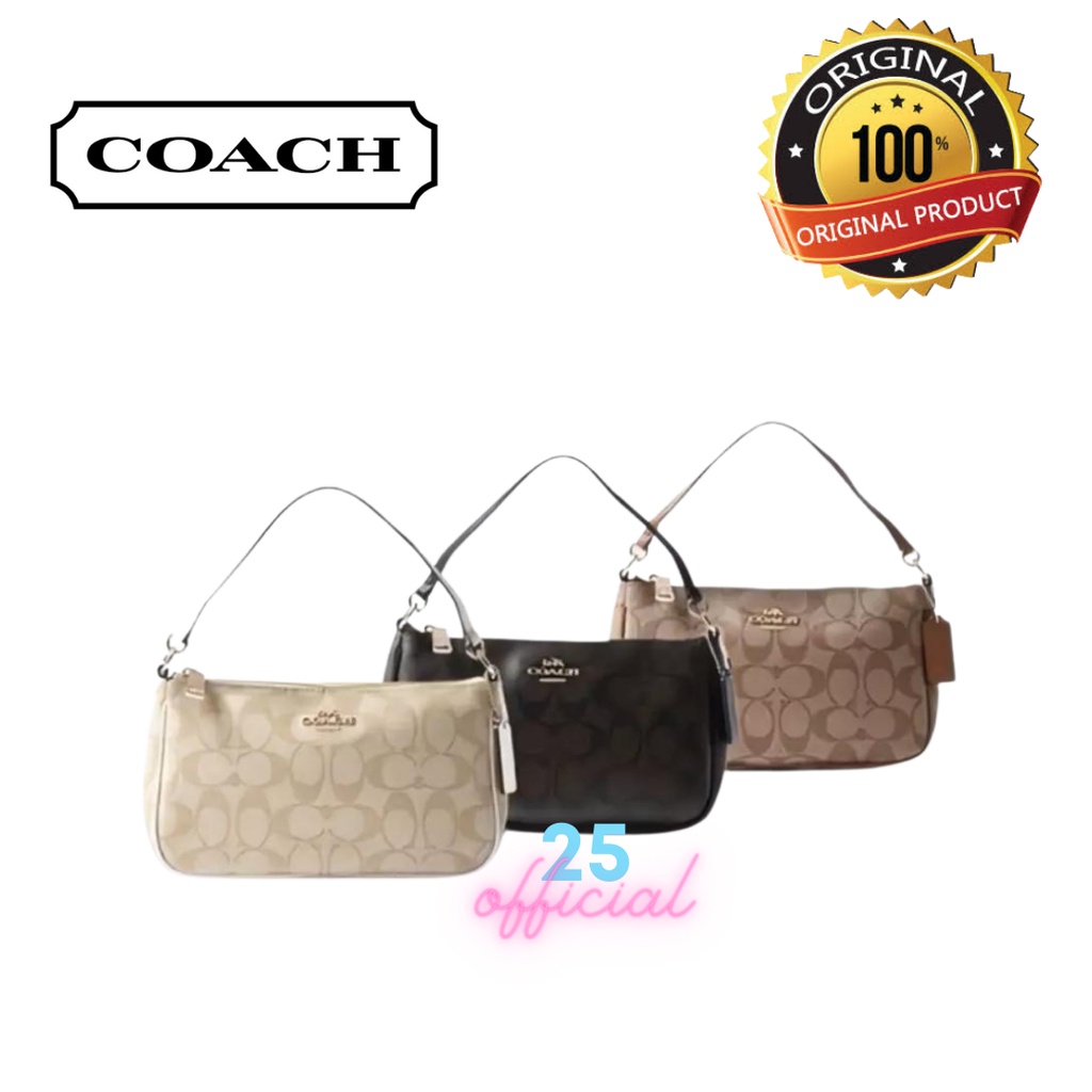 [ORIGINAL] COACH Top Handle Pouch Slingbag Signature / Tas Coach Original / Tas Coach Wanita Origina