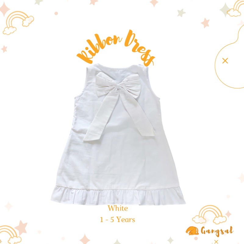 Dress anak perempuan 1 sampai 5 tahun warna putih Dress anak perempuan murah dan lucu