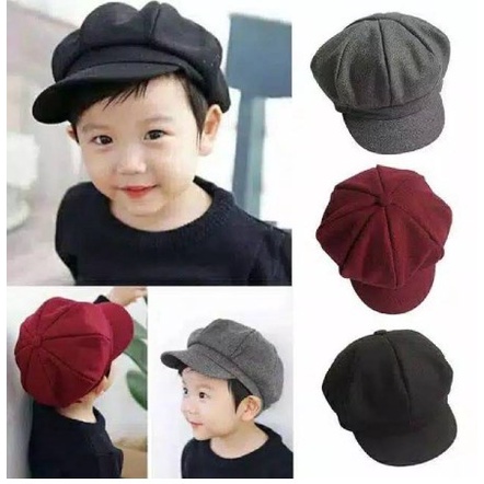 TOPI BARET POLOS KEREN DAN ELEGAN BUAT ANAK DESAIN KUBAH | FADHILAH SHOP BJB