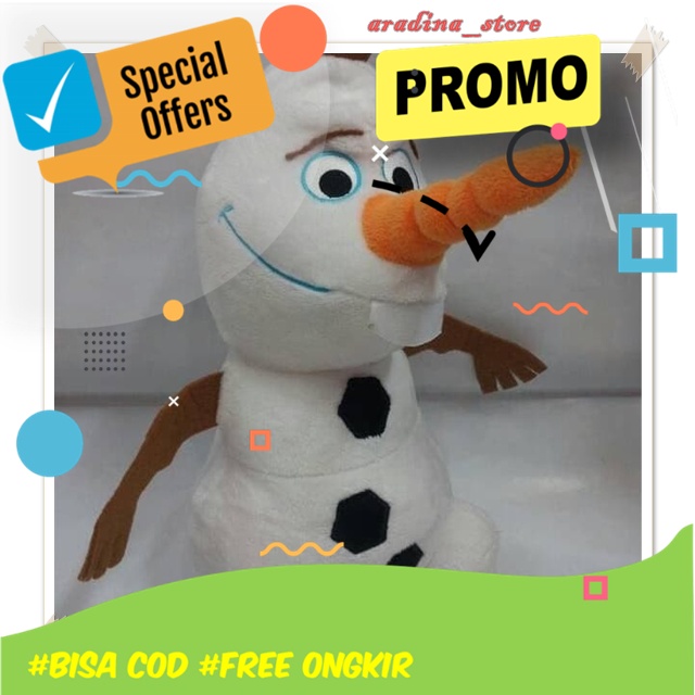 Boneka Olaf Frozen Disney Original Mainan Boneka Frozen 2 Set Murah Boneka Olaf Besar Jumbo SNI XL