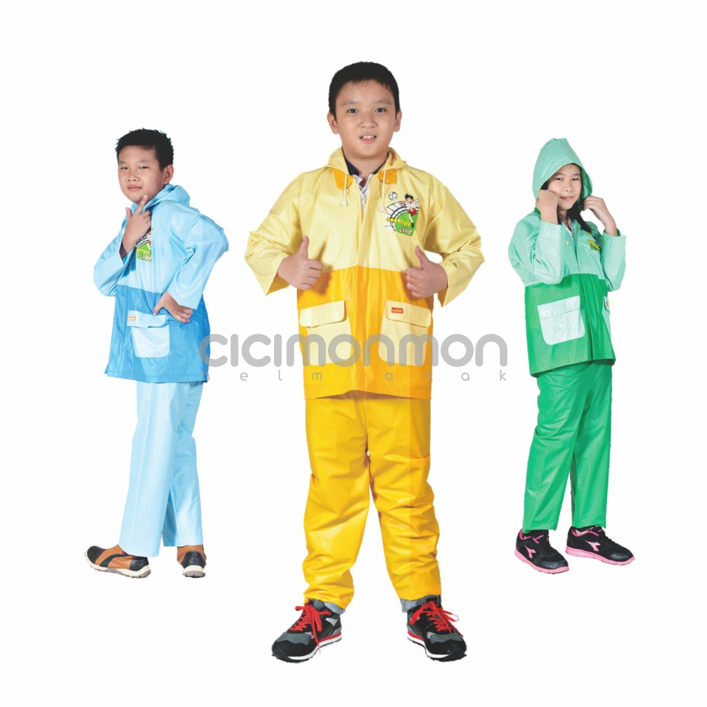 Jas Hujan Jaket Celana Anak Sekolah Remaja Football Club