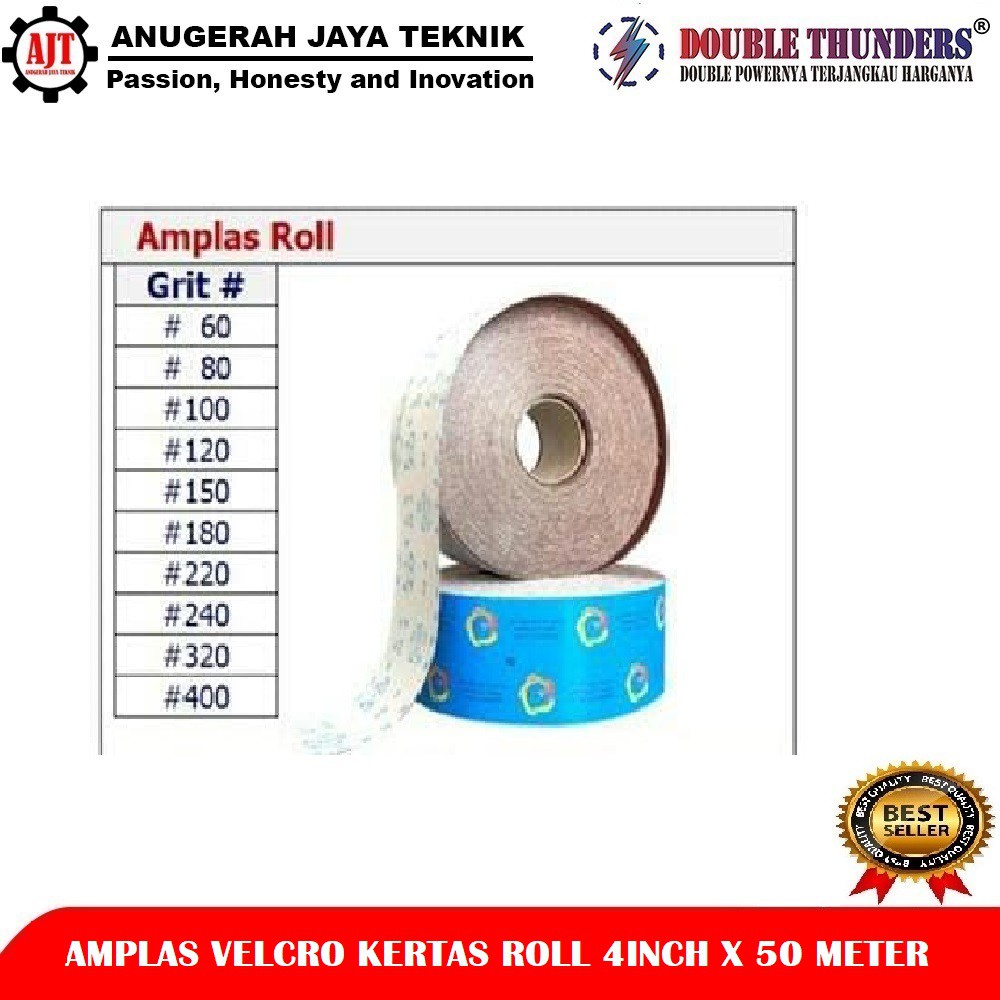 Amplas Roll Waterproof 4inch X 50 Meter / Kertas Amplas Roll Panjang