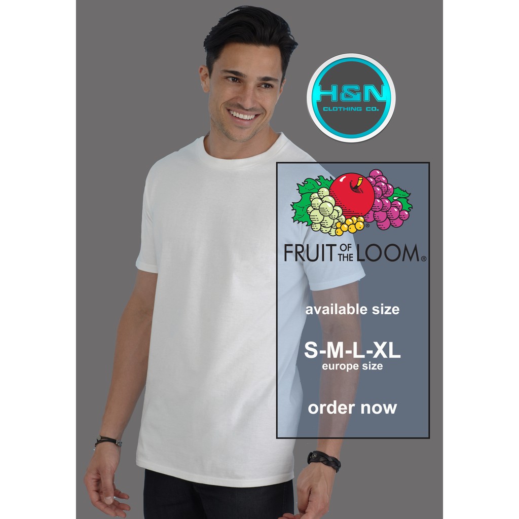 KAOS KEMEJA CASUAL FORMAL  - Kaos Polos Fotl - Fruit Of The Loom (Soft Premium) S M L XL