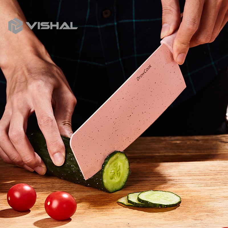 VISHAL 6 in 1 Kitchen Knife Set / Talenan Pisau Tatakan Pengupas Gunting Dapur Set ​VS-1814