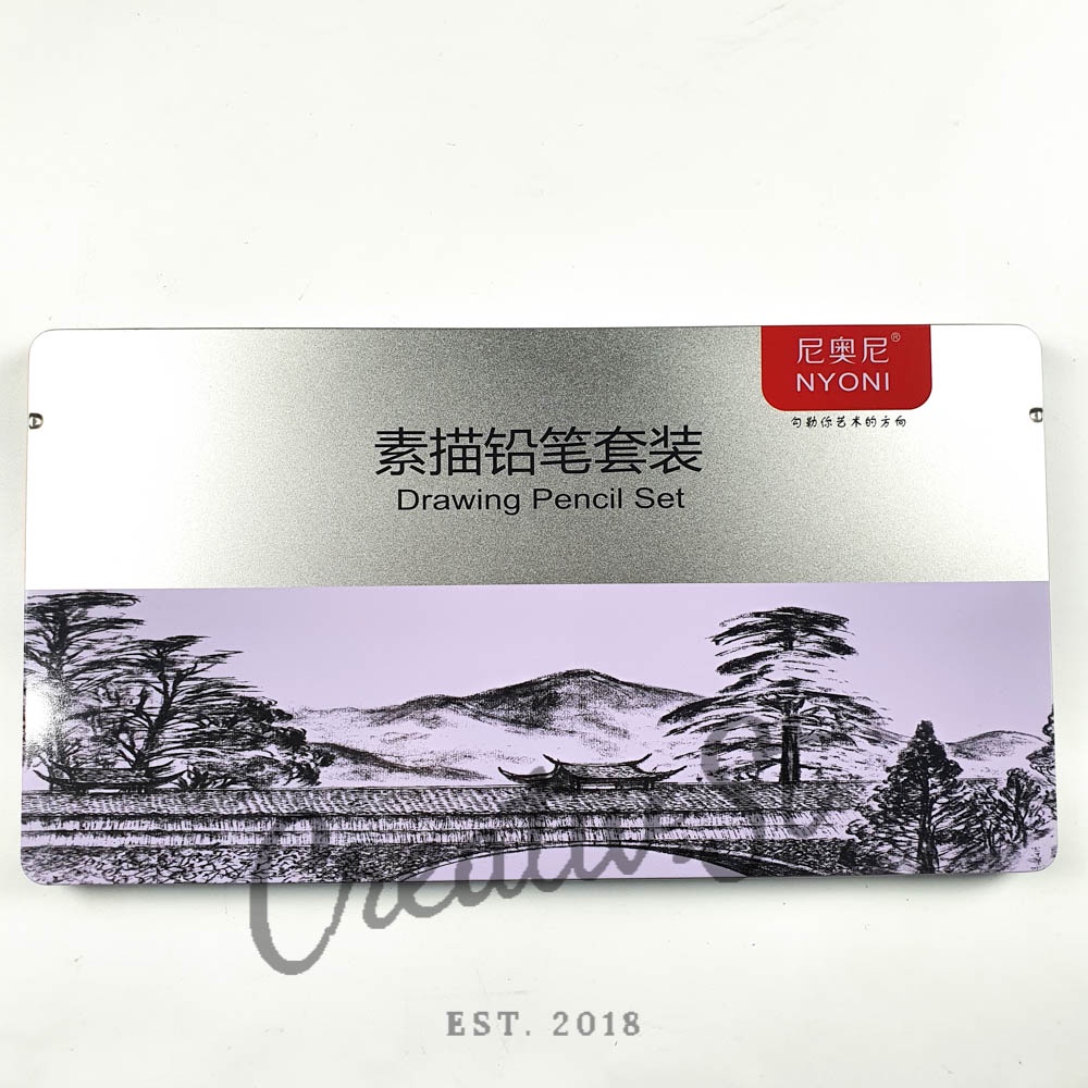 

RK NYONI Sketch Drawing Pencil Set Charcoal Paper Stump Eraser Sharpener Cutter