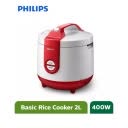 Philips - Rice Cooker 2 Liter Basic Red HD3119/32 PHILIPS Rice Cooker 2 L HD3119/32 - Basic Red Magi