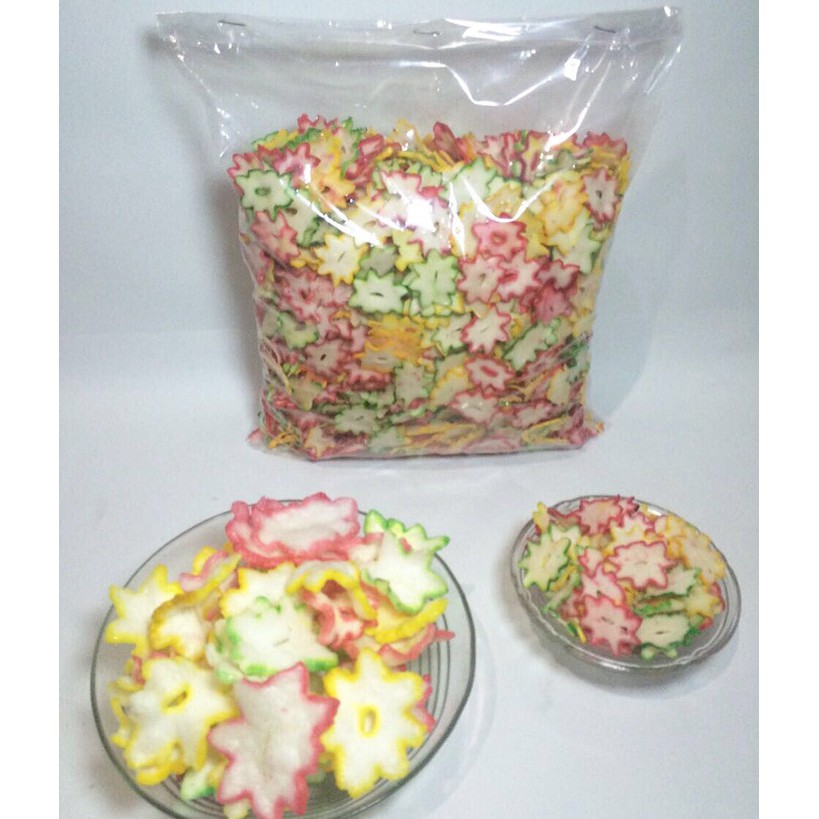 

Aneka Cemilan / Kerupuk Bintang warna Siap Masak 250gr