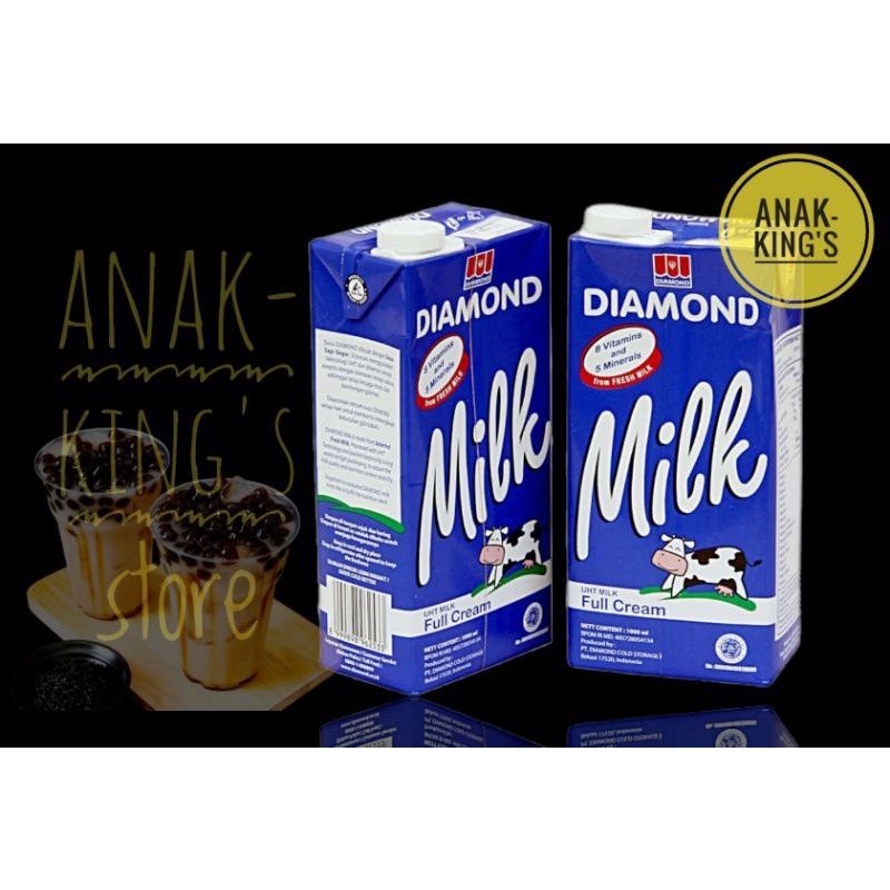 Jual Diamond UHT Full Cream Susu 1 liter Susu / Kopi /Bobba Tee