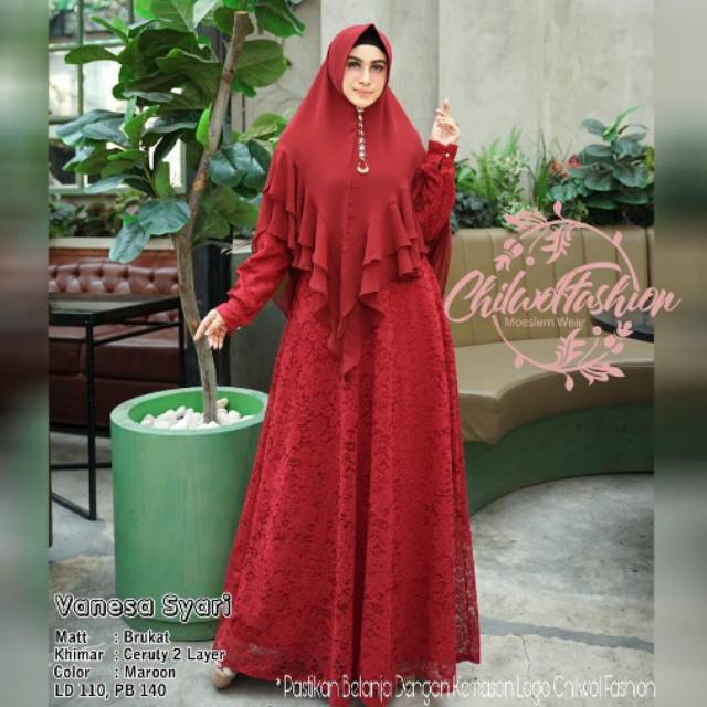 gamis syari brokat