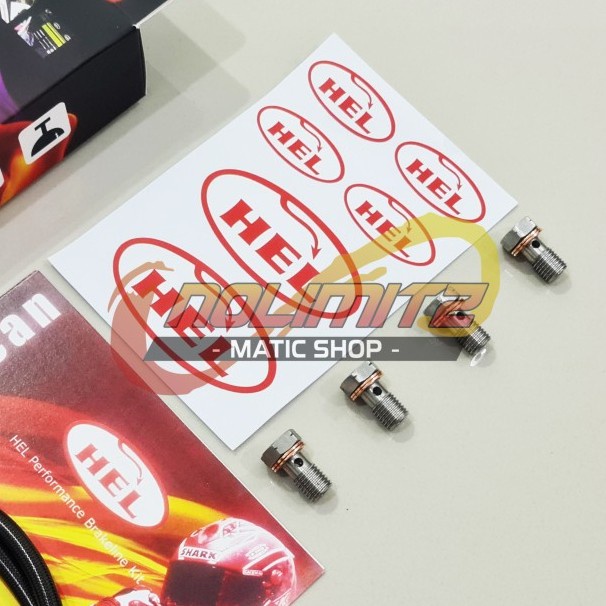 Selang Rem Brake Line Racing HEL Infinit Carbon Non ABS R15 GSX 150 MT25 R25 Z250 CBR Ninja 250