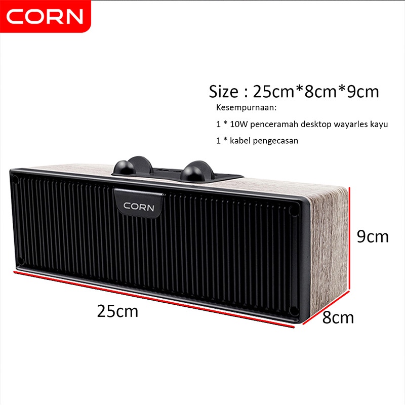 CORN Original YX006 Bluetooth Wireless Speaker Protable Destop Speakers TWS HiFi Waterproof Super Bass Portable Audio Speaker Support TF Card / USB Flash / FM Radio