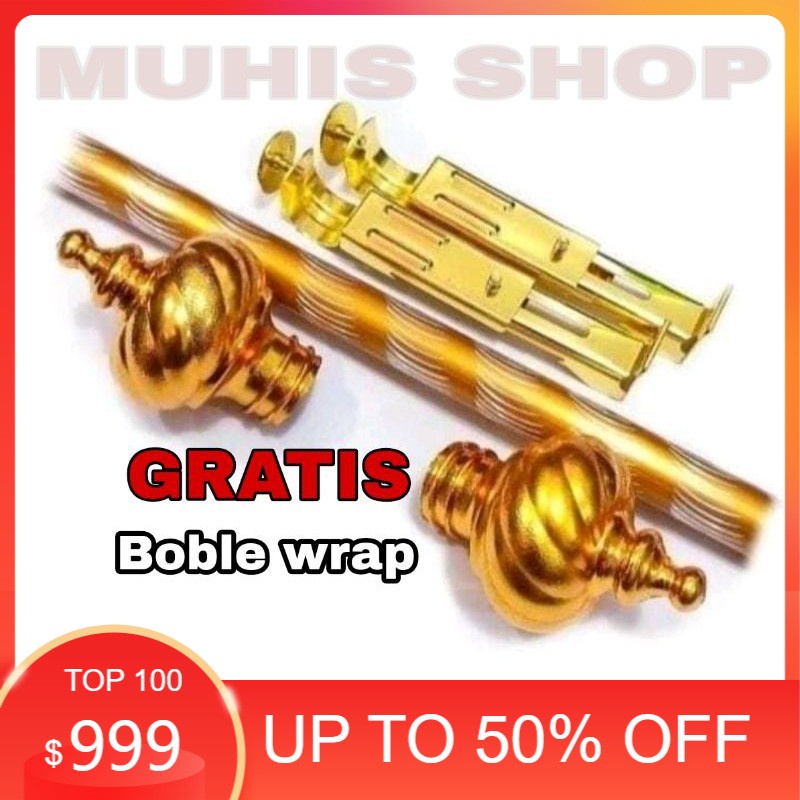 BATANG GORDEN 2 METER FULLSET-KUMPLIT/ rollet gordeng korden hordeng ordeng gordyn import lokal mura