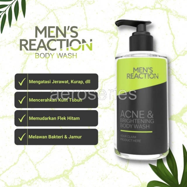 Sabun Mandi Pria Acne Brightening Body Wash Mens Reaction Acne Brightening Body