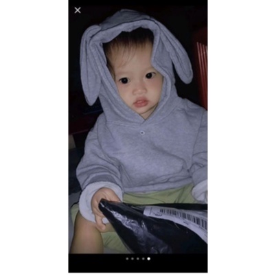 Sweater Hoodie Kelinci Anak 1-3 Tahun Hoodie Anak Viral Masa Kini