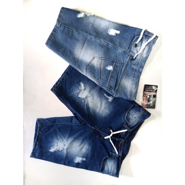 Celana Jeans Pendek Sobek Ripped Pria Bahan Non Sreet Size 27-32