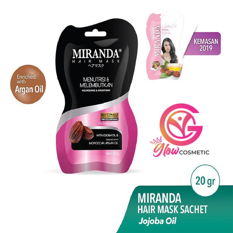 MIRANDA HAIR MASK WITH JOJOBA OIL &amp; MOROCCAN ARGAN OIL SACHET 30G