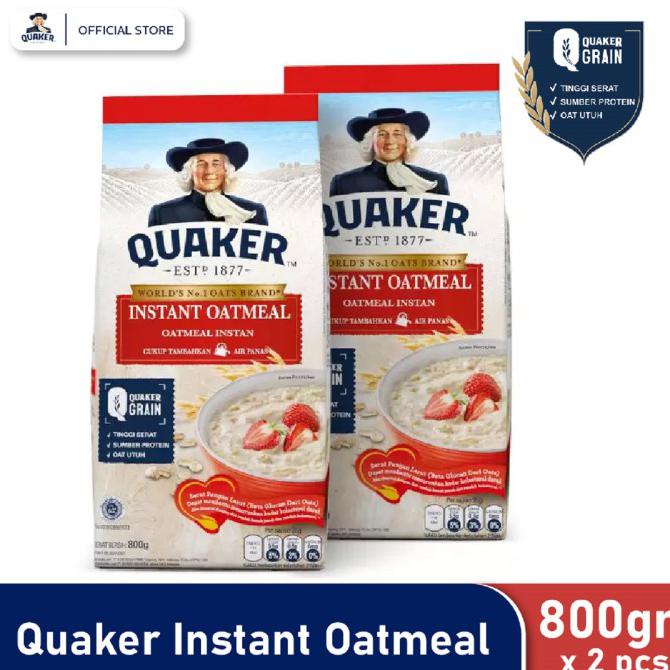 

TERMURAH Quaker Instant Oatmeal 800 Gr - Twin Pack Kode 1444