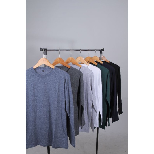 Kaos Polos Misty Twotone Premium Kaos Lengan Panjang Cotton Misty Kaos Panjang Pria Wanita