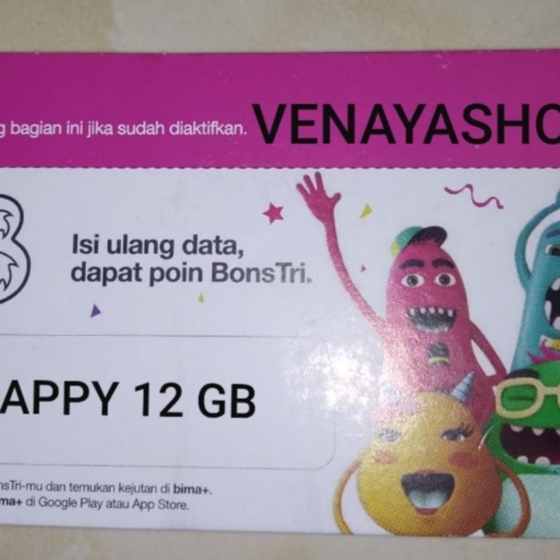 Voucher TRI happy 12GB