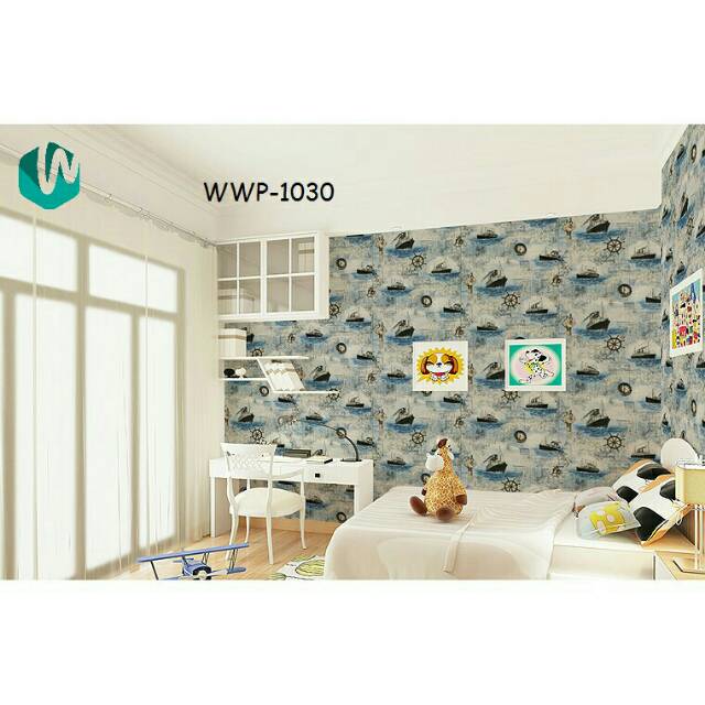 WALLPAPER STICKER | MOTIF STEAMSHIP | Uk. 45cm x 9m