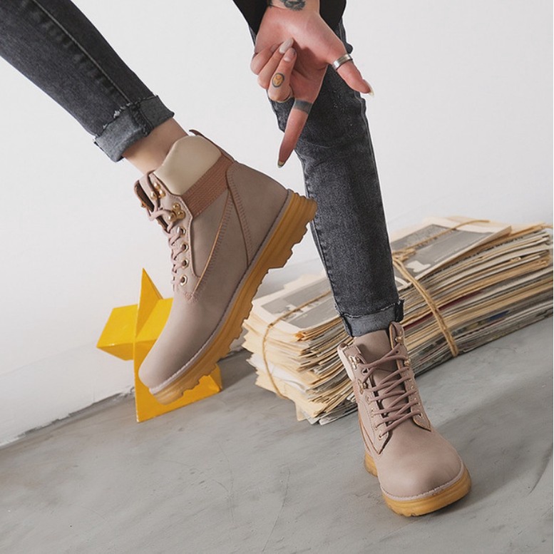 TBIG [COD] Sepatu Wanita Ankle Boot BOOTLUCKY Sepatu Import Wanita Sekolah Kuliah Kerja Santai