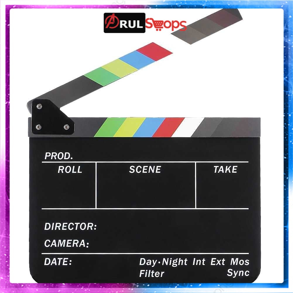 TaffSTUDIO Profesional Clapper Board Colorful Acrylic - TS-3EL