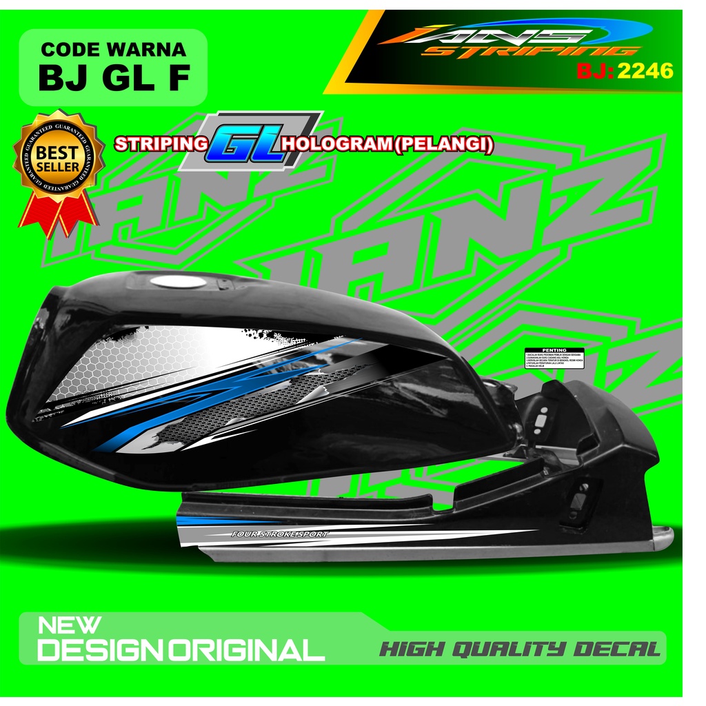 STIKER MOTOR GL NEW DESAIN / STRIPING GL PRO TERMURAH / STIKER MOTOR