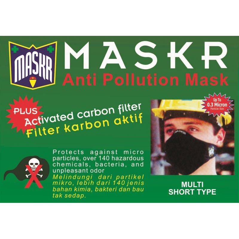 MASKR Masker Anti Polusi 100% Original dengan karbon aktif (Short Type)