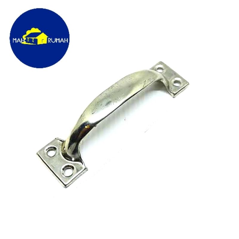 TARIKAN LACI Plat HANDLE Gagang Laci Pintu Lemari Silver Crom Chrome RRT - MADICO (@1pcs)