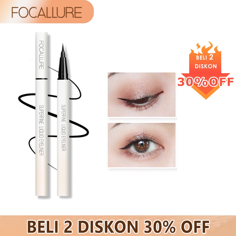 FOCALLURE Tahan Air eyeliner Hitam liquid eye liner Superfine Liquid eyeliner Tahan Hingga 12 Jam