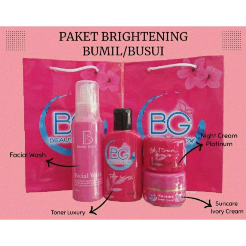 Skincare BG Beauty Glow ( Paket Brightening Bumil, Busui dan Remaja )