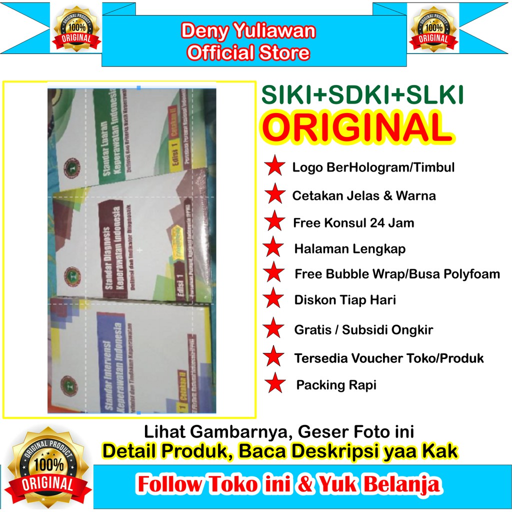 Original Buku Sdki Buku Siki Buku Slki Original Buku Standar Keperawatan Indonesia Ppni Shopee Indonesia