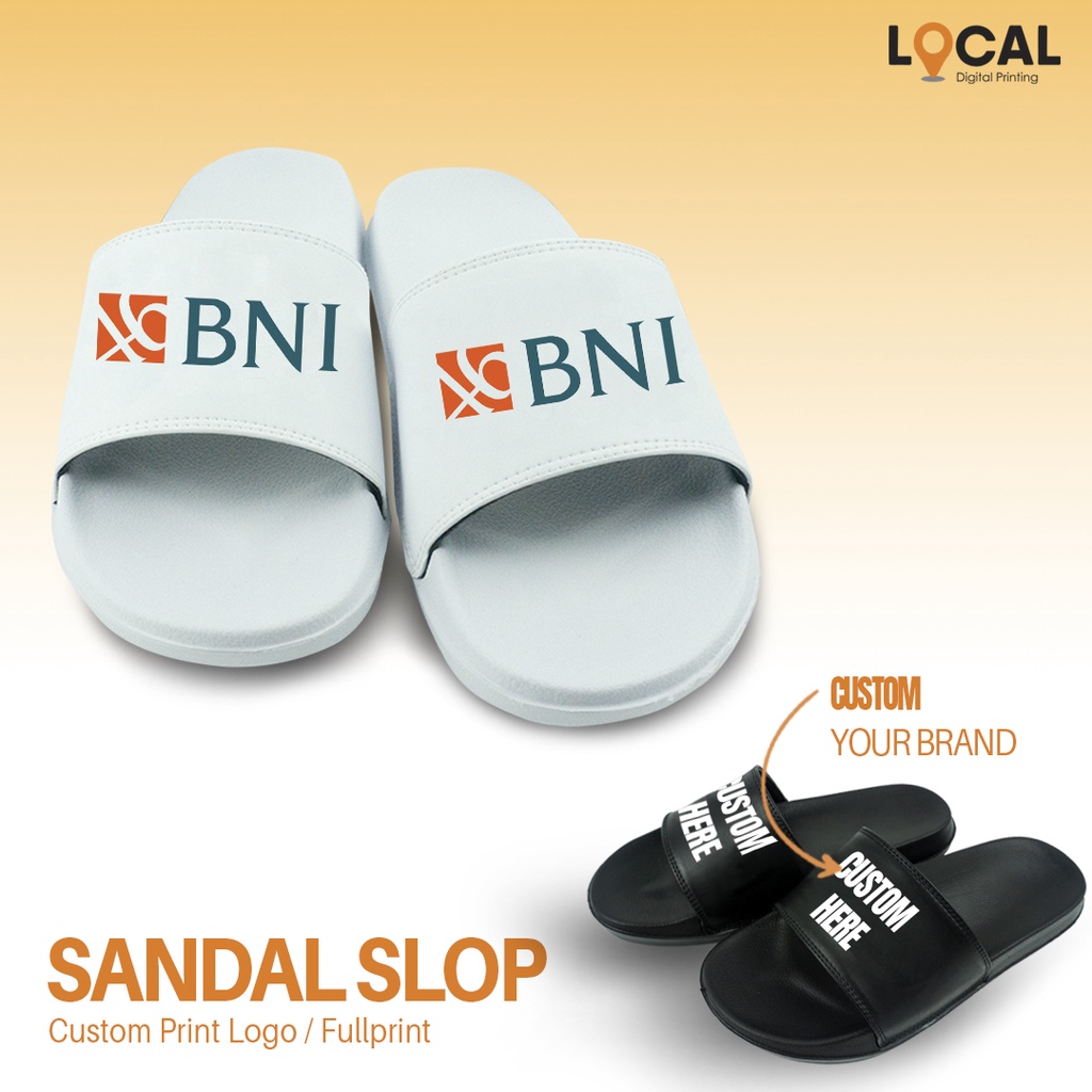 SANDAL SLOP CUSTOM BANK BNI - Local Print