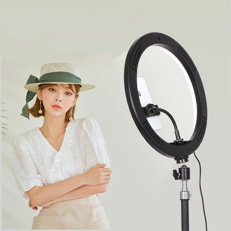 Ringlight 26 Cm + Tripod 2 Meter Lampu Foto Vlog Makeup Led Komplit Ring Light Termurah